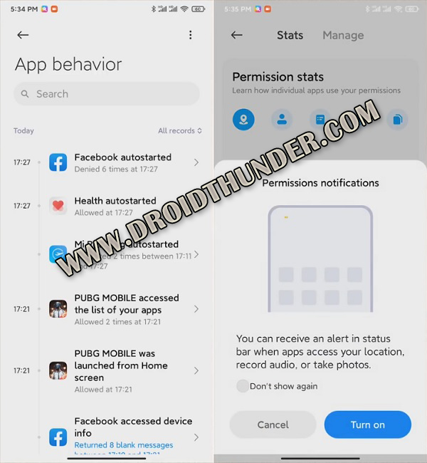 MIUI 12 Privacy Protection screenshot