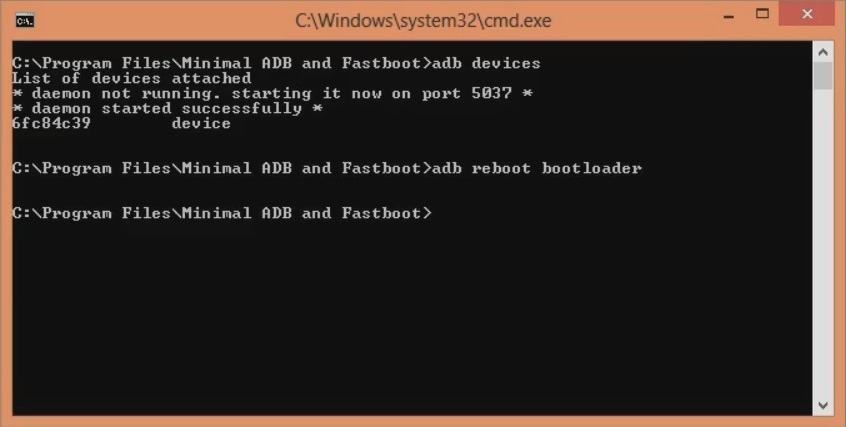 Unlock Bootloader of OnePlus 8 cmd window adb reboot bootloader screenshot 6