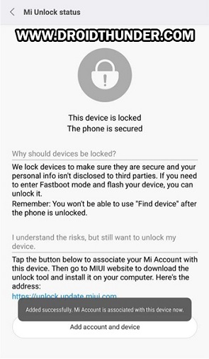 Unlock-Bootloader-of-Poco-F2-Pro-Mi-unlock-status-account-associated-with-device-now-screenshot