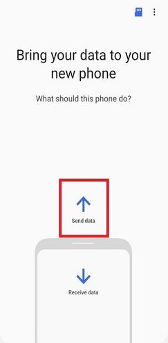 Samsung Smart Switch Send Data Option