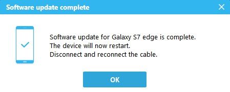 Samsung Software update completes