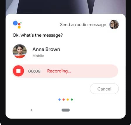 Google Assistant Audio Message