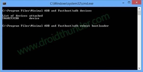Flash recovery adb reboot bootloader command