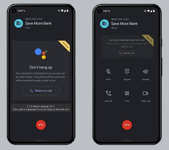 Google Assistant Hold for Me Feature