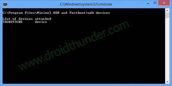 Install TWRP recovery on Poco X3 CMD window adb devices code