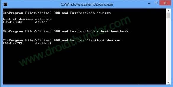 Fastboot devices command