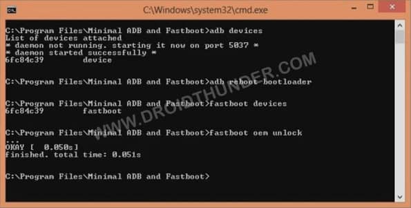 Unlock Bootloader of OnePlus 8T cmd window fastboot oem unlock screenshot 11