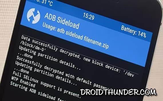 Install Custom ROM with ADB sideload