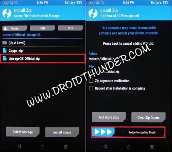 Install custom ROM using TWRP recovery