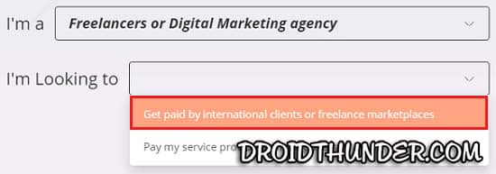 Get paid by international clients
