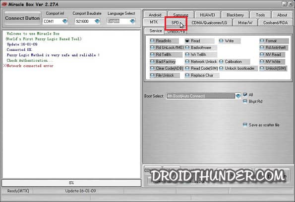 Spreadtrum Firmware Miracle Box Click MTK Option