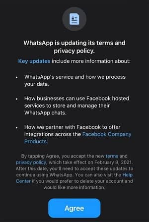 WhatsApp Privacy Policy Update 2021