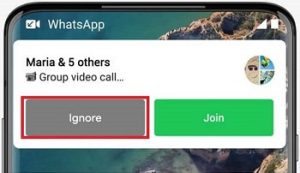 how to stop ongoing group call on whatsapp