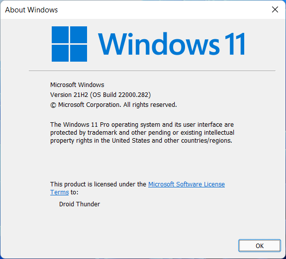 Winver Windows 11