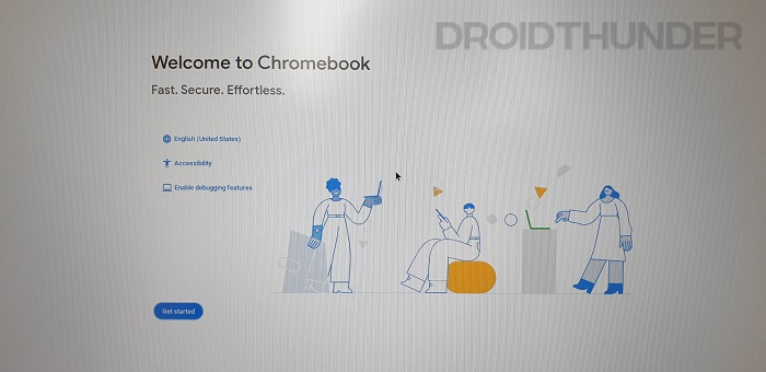 Chrome OS Google account sign in page