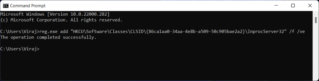 Adding registry key using Windows command prompt