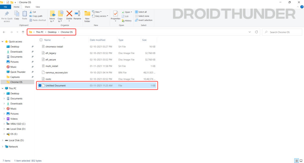 Opening Chrome OS boot code file