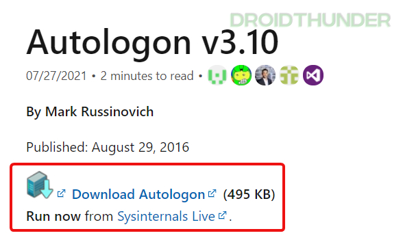 Autologon software for Logging into Windows 11 Automatically
