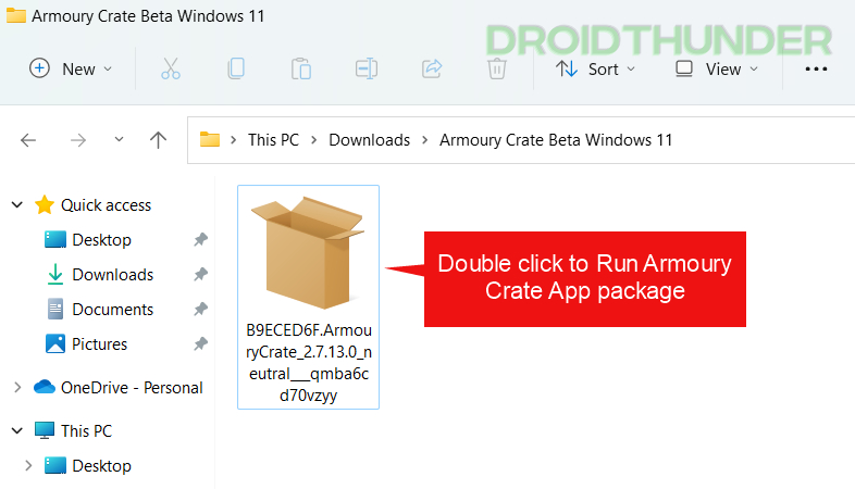 Running .aapx bundle package on Windows 11