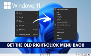 Make Windows 11 right click context menu like Windows 10