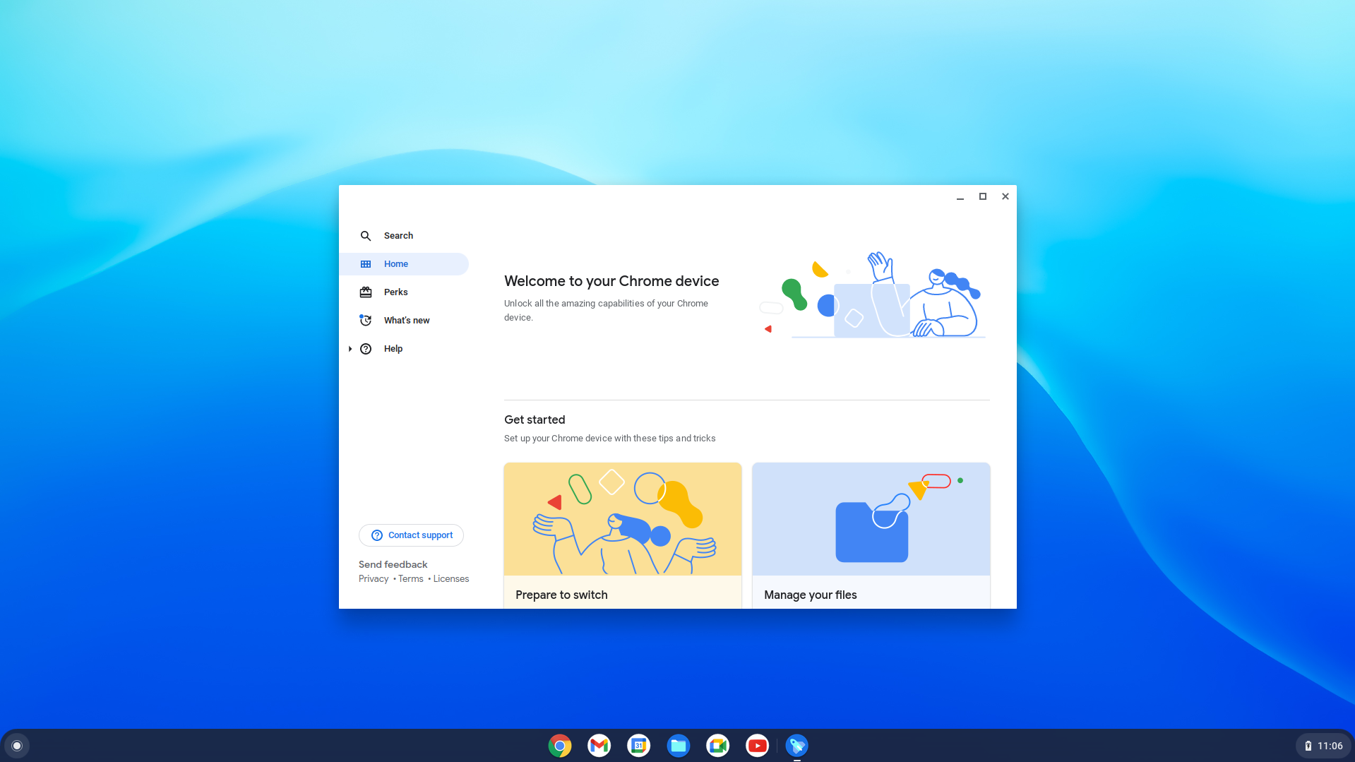 Chrome OS Flex Welcome Screen
