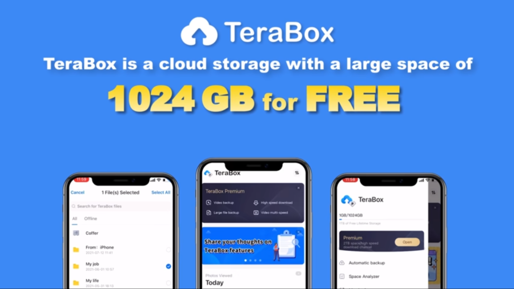 Terabox offering 1TB Free Cloud Storage (1024GB)