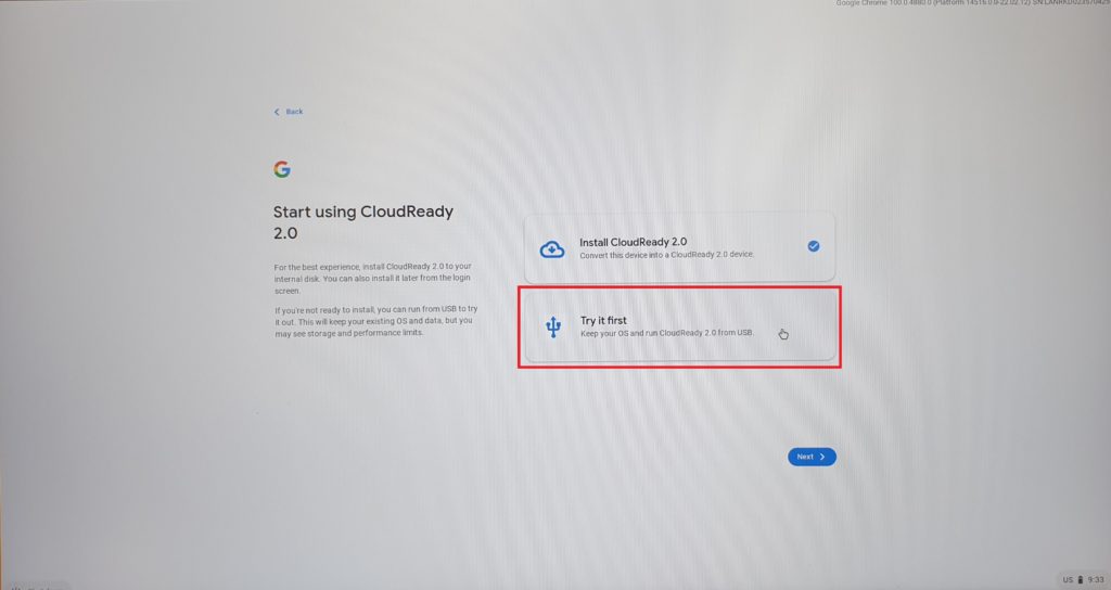 CloudReady 2.0 Try First