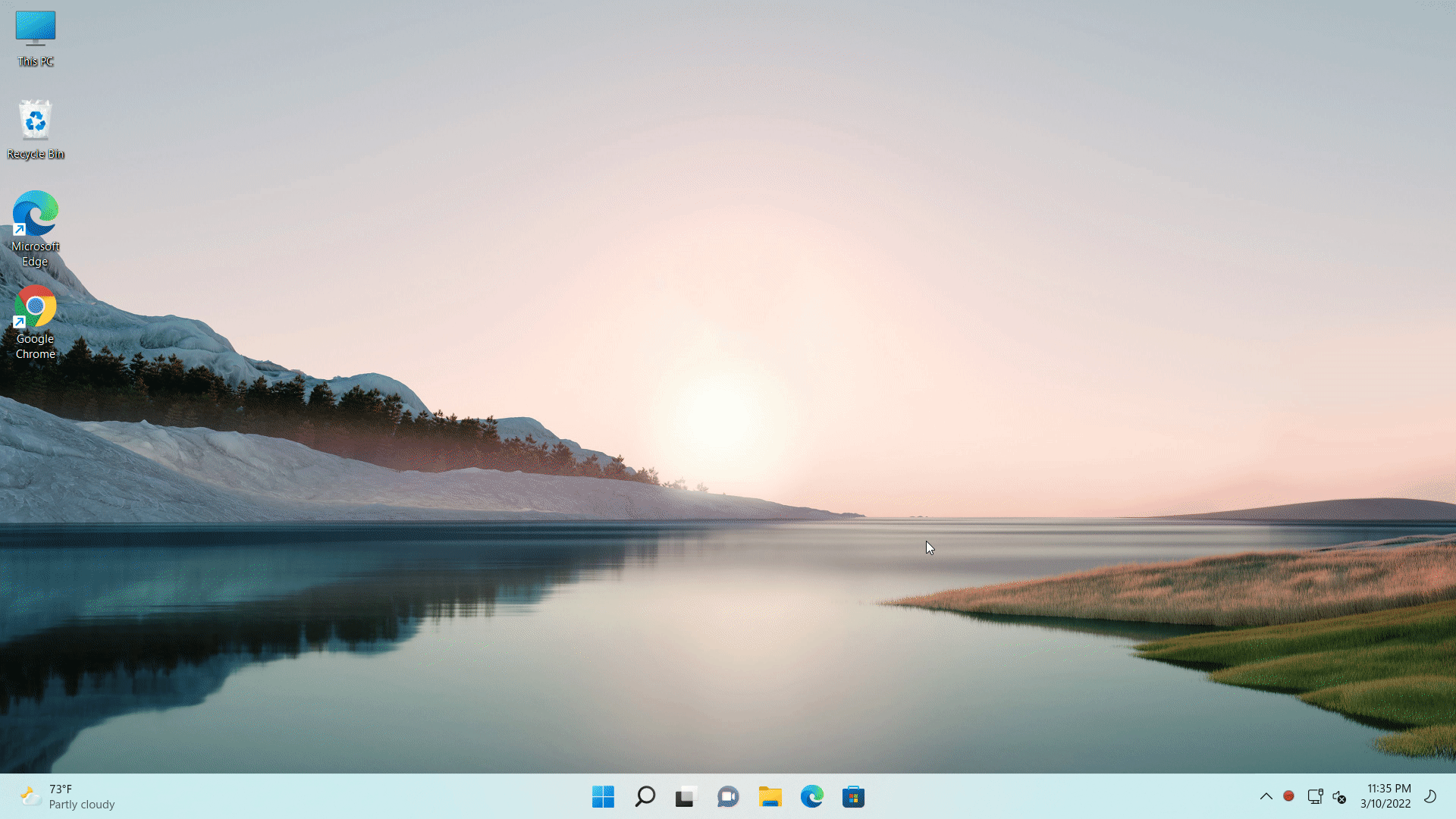 Click Task view button to bring virtual desktops in Windows 11
