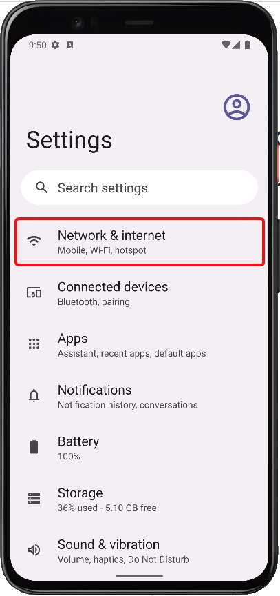Android 12 Network and Internet Settings
