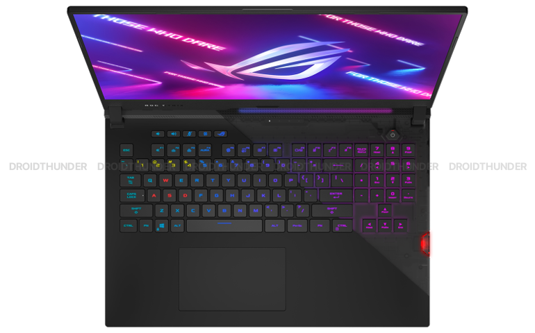 ASUS ROG Strix SCAR 17 Top View Keyboard RGB
