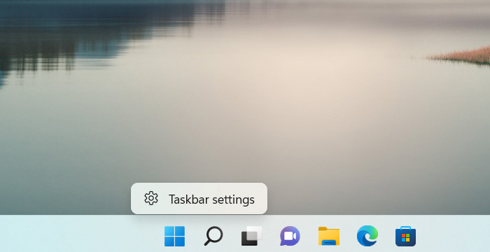 Right click on taskbar to change Taskbar settings