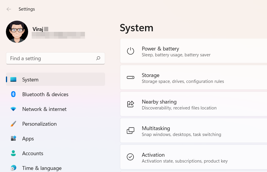 Windows 11 Settings app