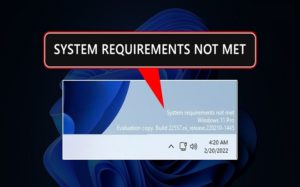 Hide Windows 11 System Requirements not Met Watermark