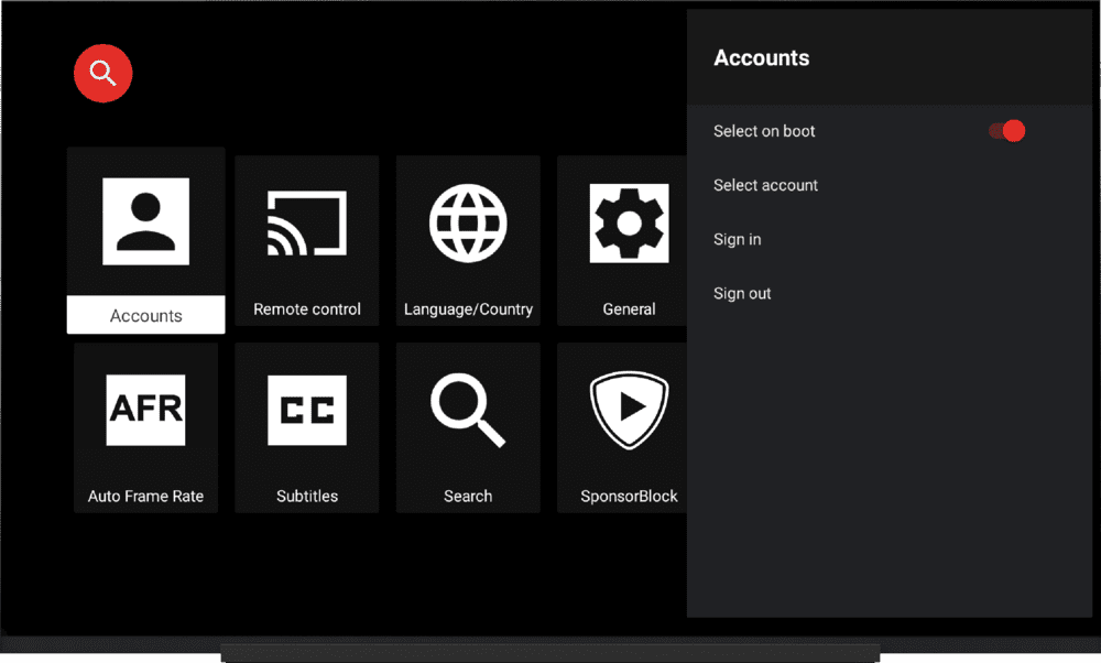 Google account sign-in on SmartTube for Android TV