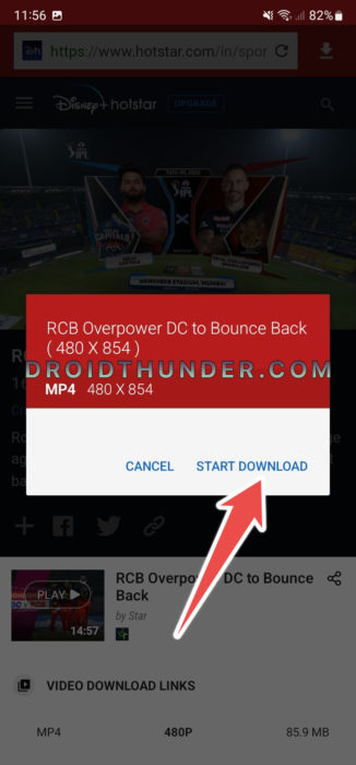 Download Hotstar video with Videoder app