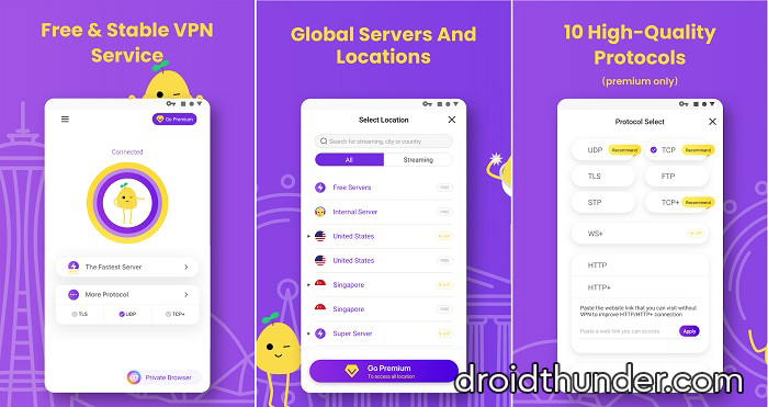 Potato VPN app for Android