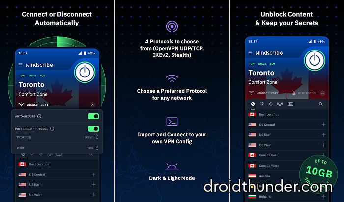 Windscribe VPN app for Android