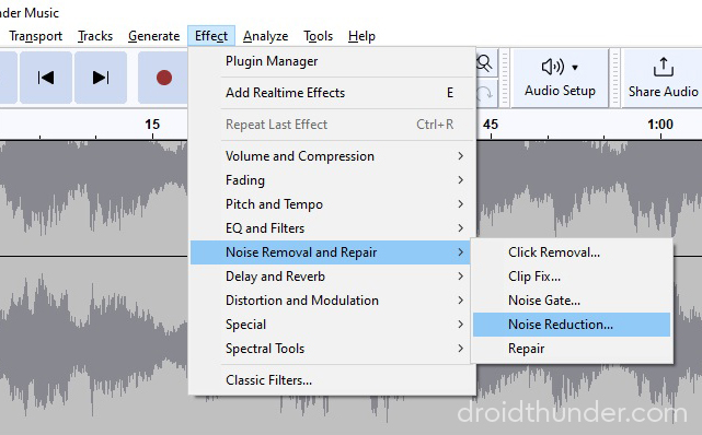 Audacity Noise Removal and Reduction