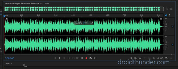 Audio Jungle Watermark file in Audition Workspace