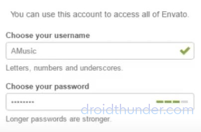 Choose Username and Password Audio Jungle