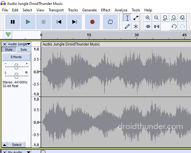 Mute first track in Audacity