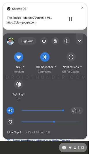 Open notifications in Chromebook using keyboard shortcuts