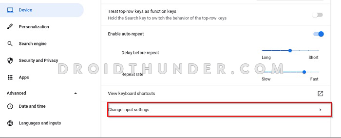Chromebook keyboard typing wrong letters change input settings