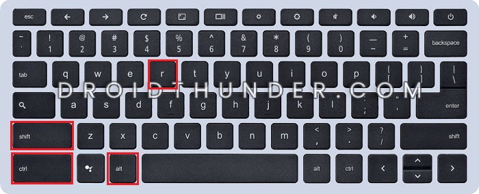 Powerwash Chromebook shortcut keys