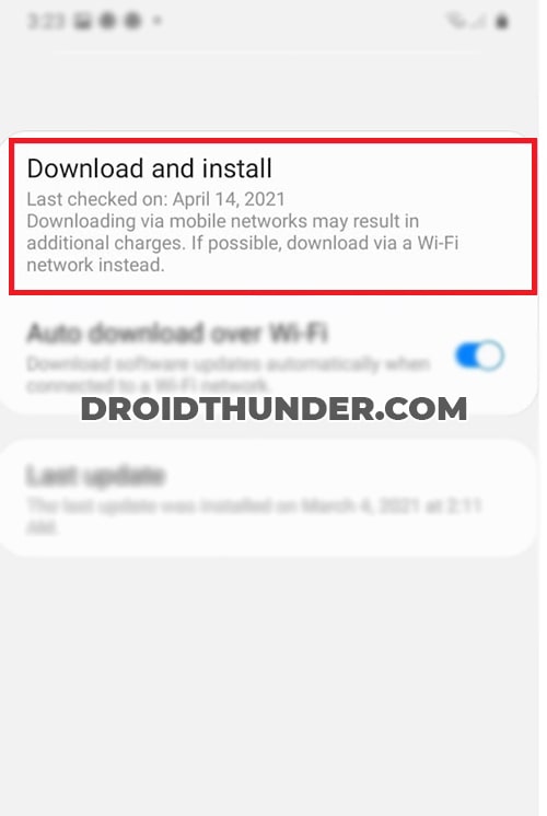 Download Software Update to remove CQA Test