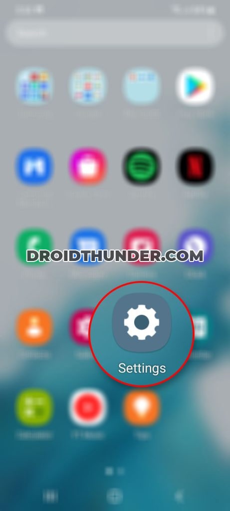Open phone settings to force stop CQATest app