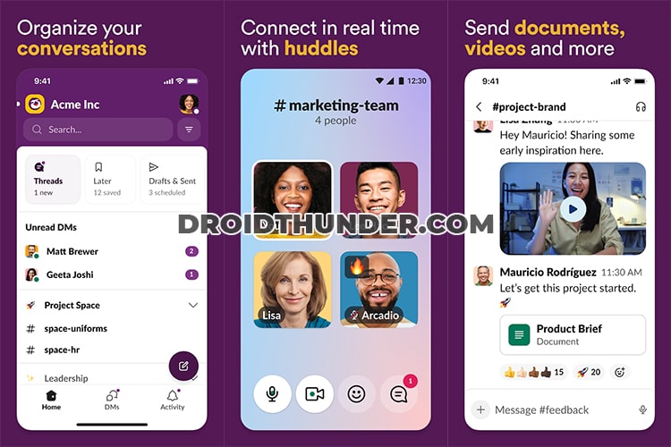 Slack productivity app for Android