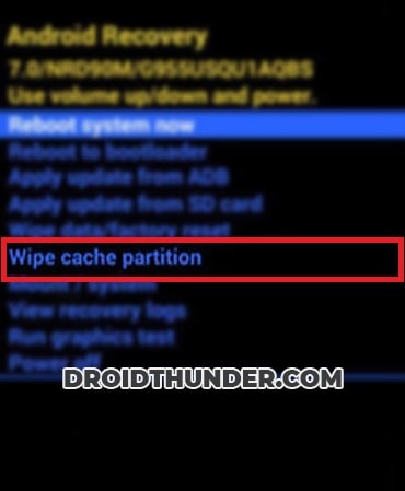 Wipe cache partition to remove CQATest App