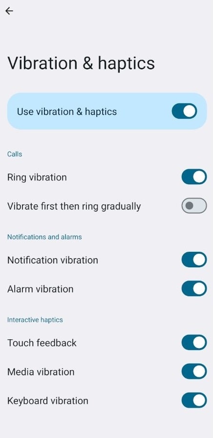 Android 15 Universal Toggle for Keyboard Vibration Control
