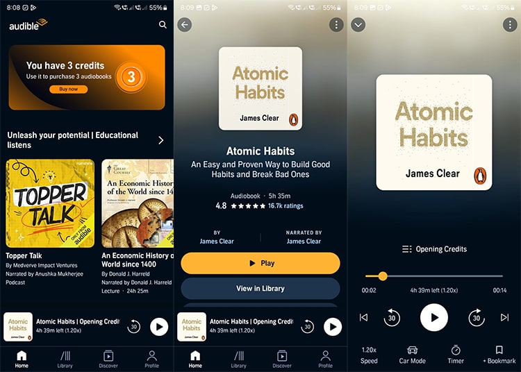 Audible App Screenshot